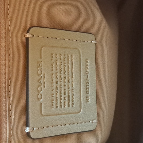 🎁 NEW Coach Prairie  C5838 Pink /White Satchel/Crossbody NEW with Tags - Picture 10 of 12